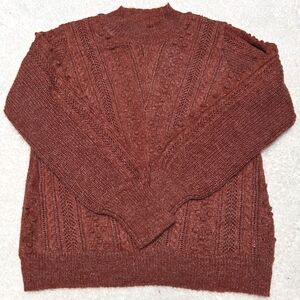 Belldini Women's Rust‎ Mock Turtleneck Sweater